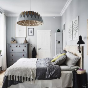 Scandinavian bedroom interior photo