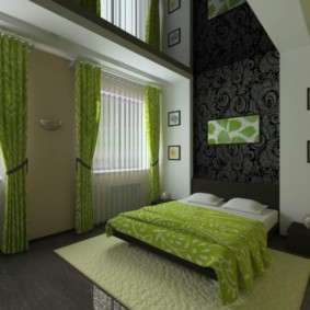 yeşil yatak odası dekor fotoğraf