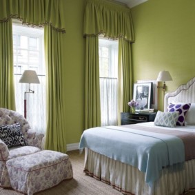 yeşil yatak odası fikirleri