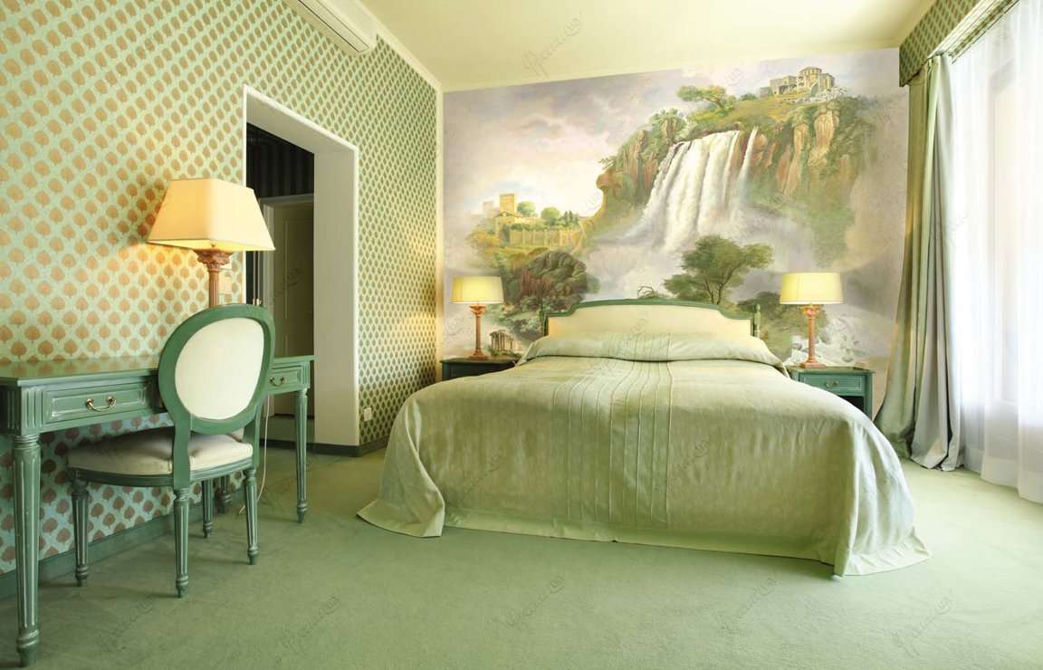 yeşil yatak odası iç