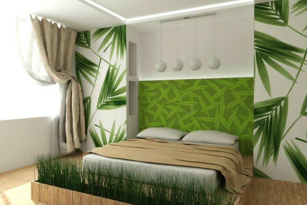 yeşil yatak odası