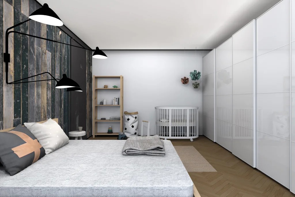 bedroom and children in one room photo interior