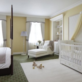 guļamistabas un bērnu istabas dizaina idejas vienā istabā