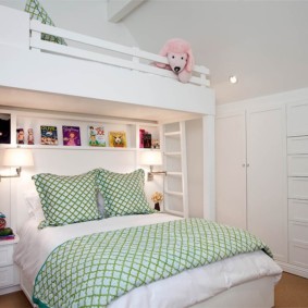 bedroom and children's room in the same room interior ideas