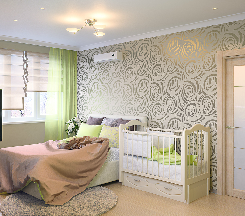 bedroom and children's room in one room