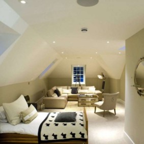 vardagsrum och sovrum i ett rum designidéer