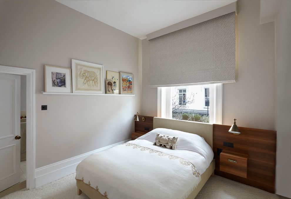 dormitor cu idei de design pentru patul ferestrei