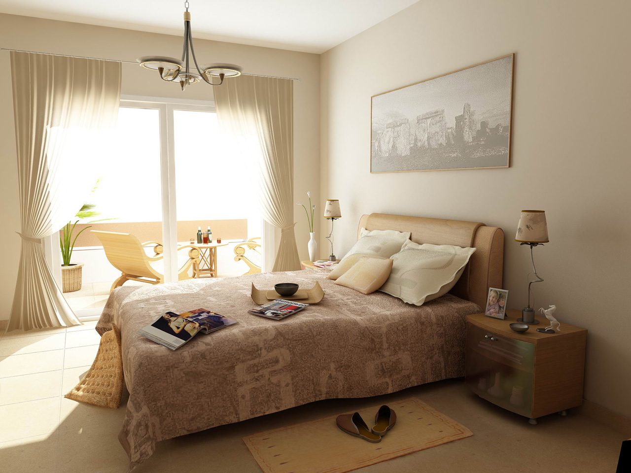 beige bedroom photo interior