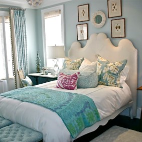 thiết kế phòng ngủ màu ngọc lam