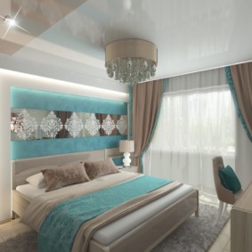 decorare foto dormitor turcoaz