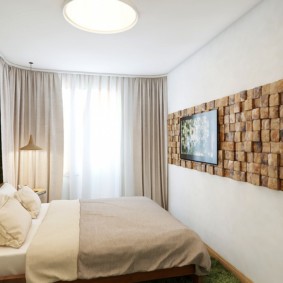 การออกแบบห้องนอน 12 ตารางเมตรในสไตล์ eco