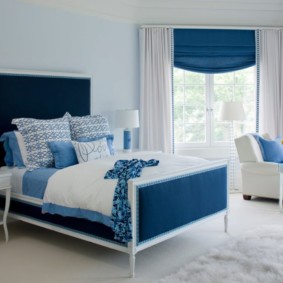 blue bedroom photo decor