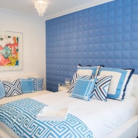 phòng ngủ trong ý tưởng hình ảnh màu xanh