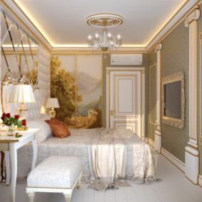klasiskās guļamistabas foto dizains