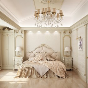klasiskās guļamistabas interjera foto