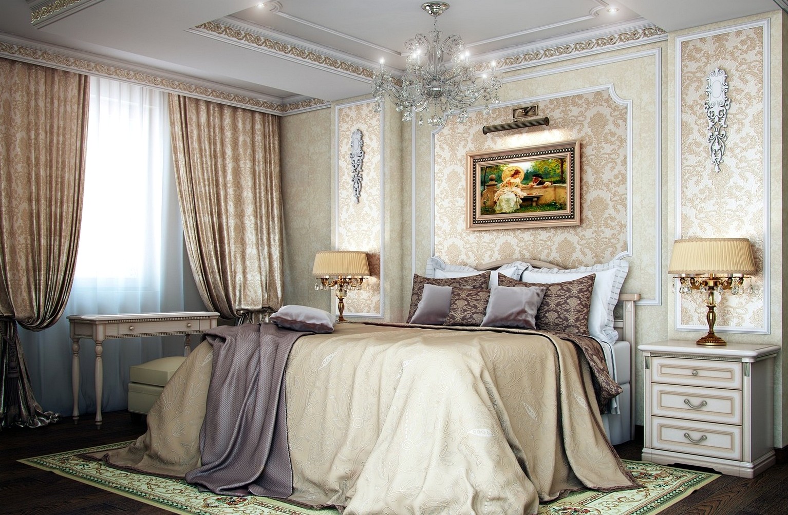 klasiskās guļamistabas dekorēšanas idejas