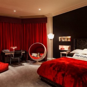 photo de la chambre rouge