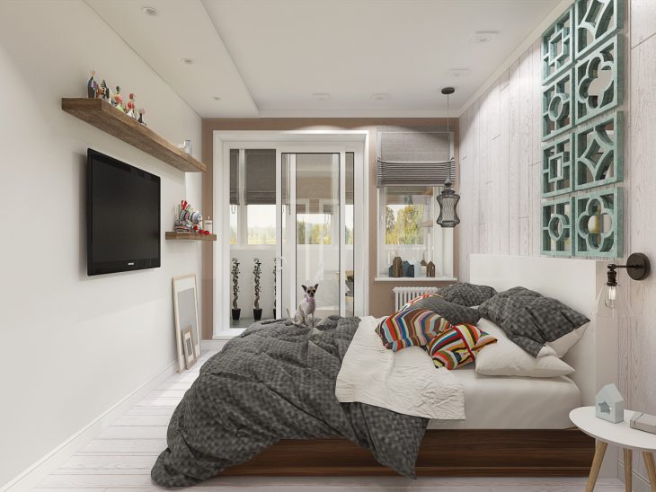 Scandinavian bedroom design photo