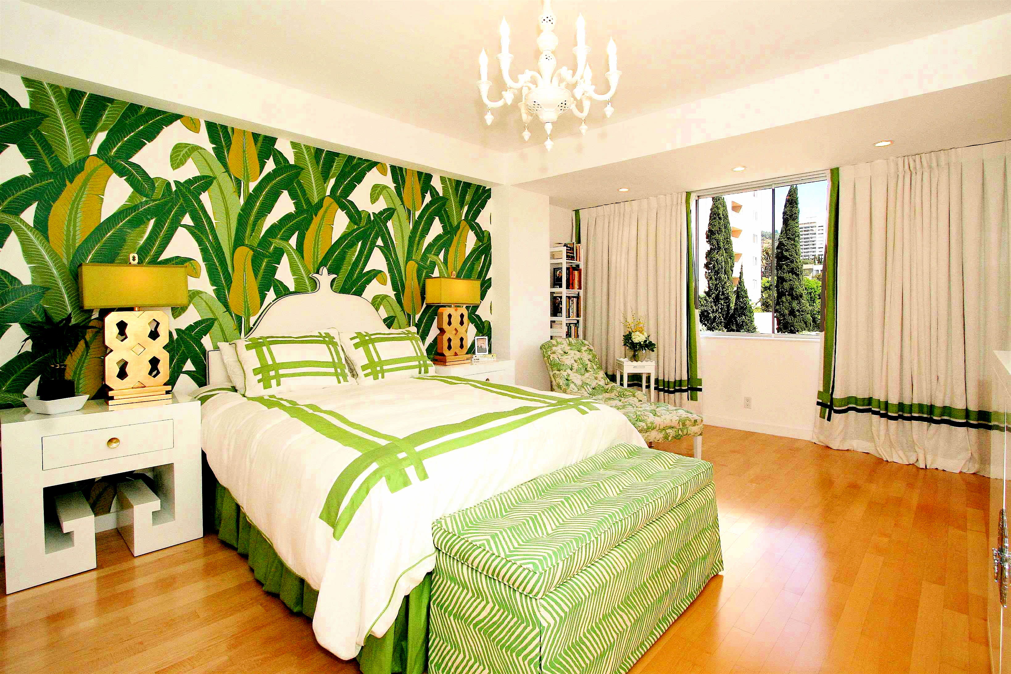 yeşil yatak odası tasarımı