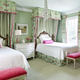 yeşil yatak odası fotoğraf dekorasyon
