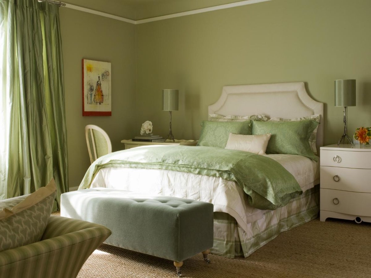 yeşil yatak odası fotoğraf görüntüleme