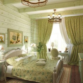 yeşil yatak odası iç fotoğraf