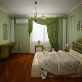 yeşil yatak odası dekor
