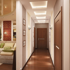 long corridor in the apartment special design