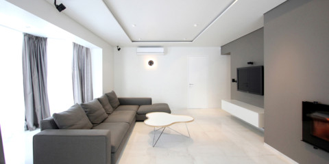 minimalizmus nápady obývacia izba foto