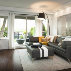 minimalista stílusú nappali belső tere