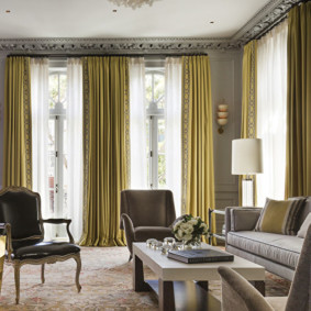 neoklasicisma stils dzīvokļa interjera foto variantos