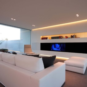 high tech living room design photo