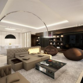 high tech living room