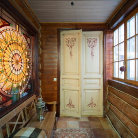 bright doors in the apartment photo design