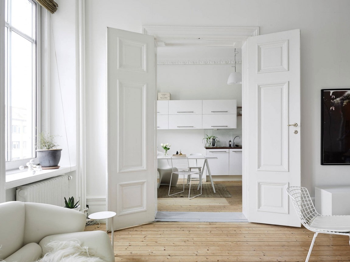világos ajtók a lakásban tervezési ötletek