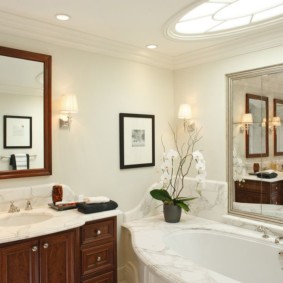 mirror height above the bathroom sink photo ideas