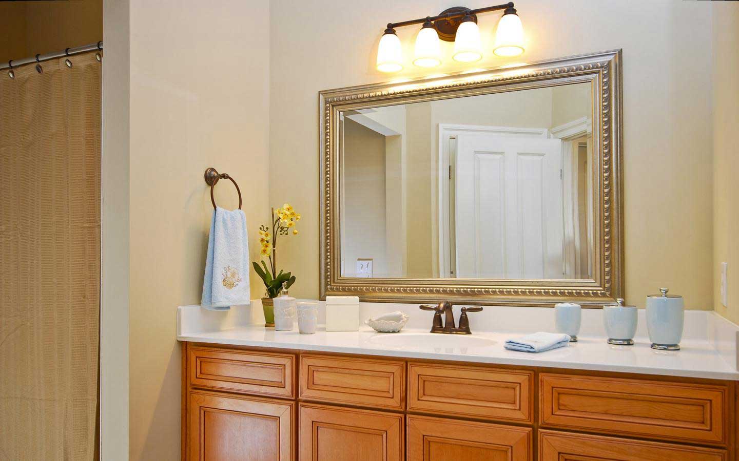 mirror height above the bathroom sink