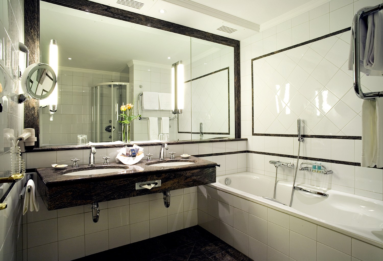 mirror height above the sink in the bathroom photo design