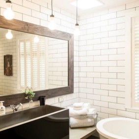 the height of the mirror above the sink in the bathroom