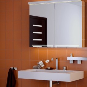 zrkadlová výška nad umývadlom do kúpeľne rôzne nápady