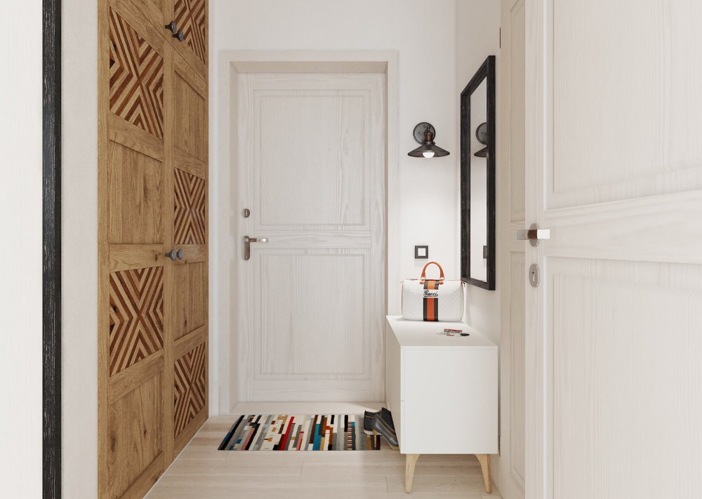 Small Scandinavian style entrance hall