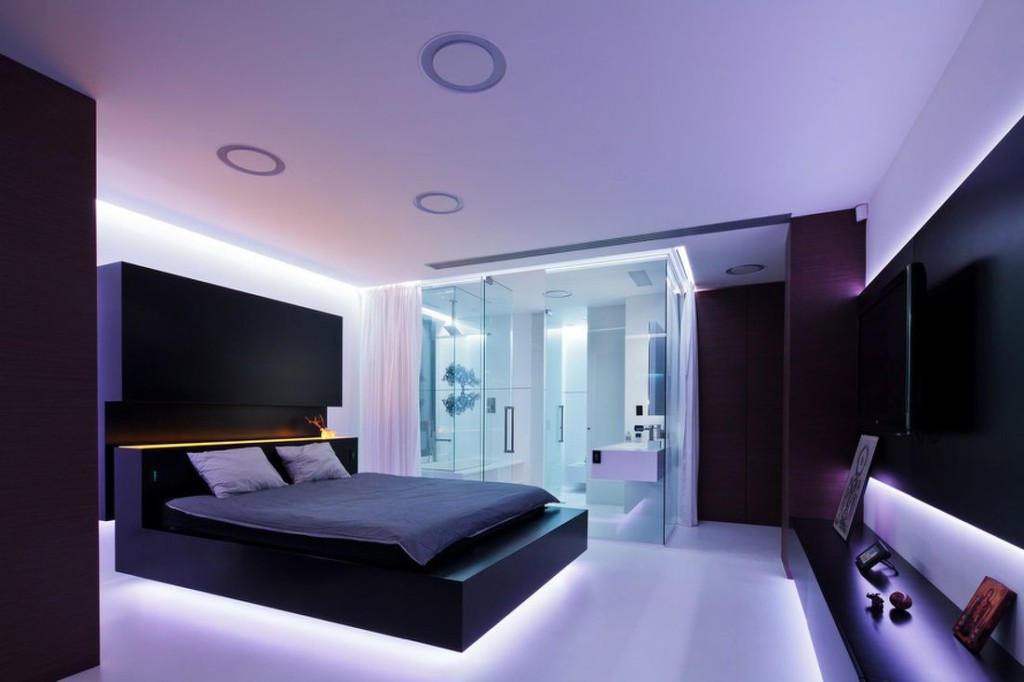 Thiết kế phòng ngủ công nghệ cao rộng rãi.