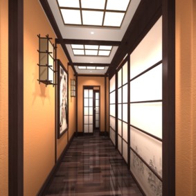 hành lang hẹp dài trong ý tưởng nội thất căn hộ