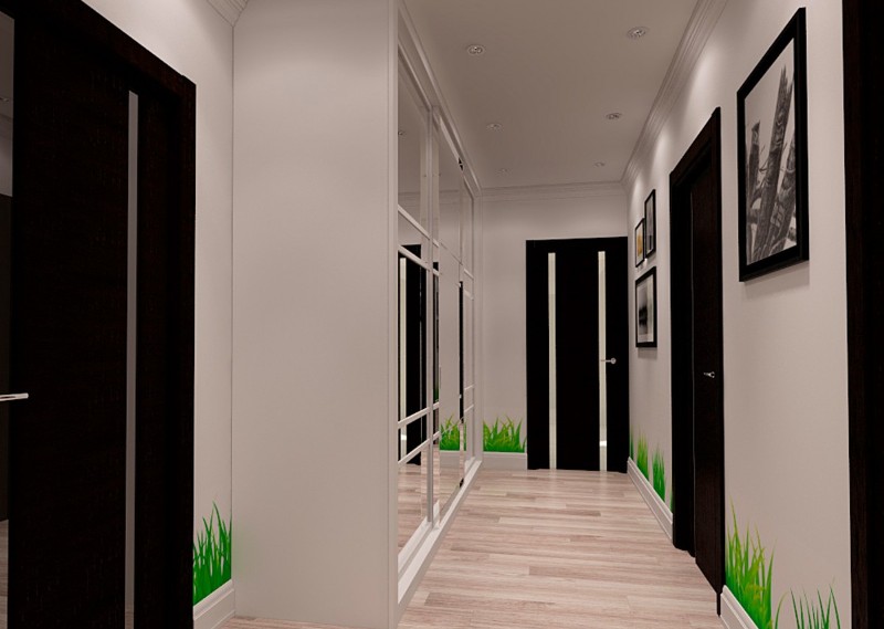 corridor design in the interior of the house photo