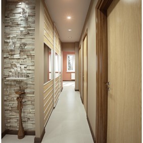 narrow corridor wallpaper design