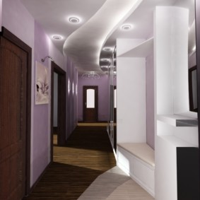 thiết kế hình nền ánh sáng cho một hành lang hẹp