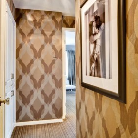 design de tapet pentru idei de decor pentru coridor îngust