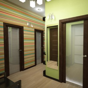 thiết kế giấy dán tường cho nội thất hành lang hẹp