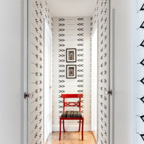 thiết kế hình nền cho một hành lang hẹp của ý tưởng nội thất