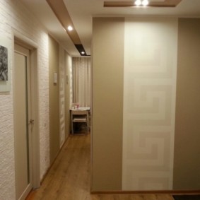 tapetes dizains šaura koridora fotoattēlu skatiem
